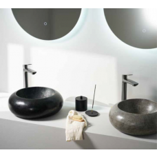 Νιπτήρας Πέτρινος Terrazo Plate Μαύρος TRZ 10129