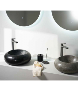 Νιπτήρας Πέτρινος Terrazo Plate Μαύρος TRZ 10129