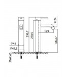 Μπαταρία Νιπτήρος Ψηλή Artemis Χρυσό Βουρτσισμένο B205A02