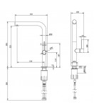 Μπαταρία Κουζίνας Teorema Lea Λευκό Ματ 608170