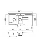 Νεροχύτης Ένθετος Sanitec Ultra Granite 802 Νεροχύτης Ένθετος Sanitec Ultra Granite 802