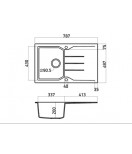 Νεροχύτης Ένθετος Sanitec Ultra Granite 807
