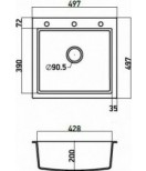 Νεροχύτης Ένθετος Sanitec Ultra Granite 816 Νεροχύτης Ένθετος Sanitec Ultra Granite 816