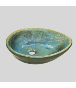 Χειροποίητος Νιπτήρας 5037TA Τυρκουάζ-Ανθρακί