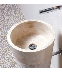 Νιπτήρας Πέτρινος Επιδαπέδιος Raja Μαύρο