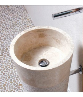 Νιπτήρας Πέτρινος Επιδαπέδιος Raja Μαύρο