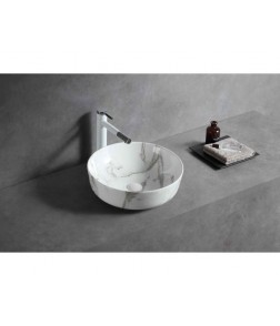 Νιπτήρας Επικαθήμενος Harmony Polaris Λευκό Στυλ Μάρμαρο